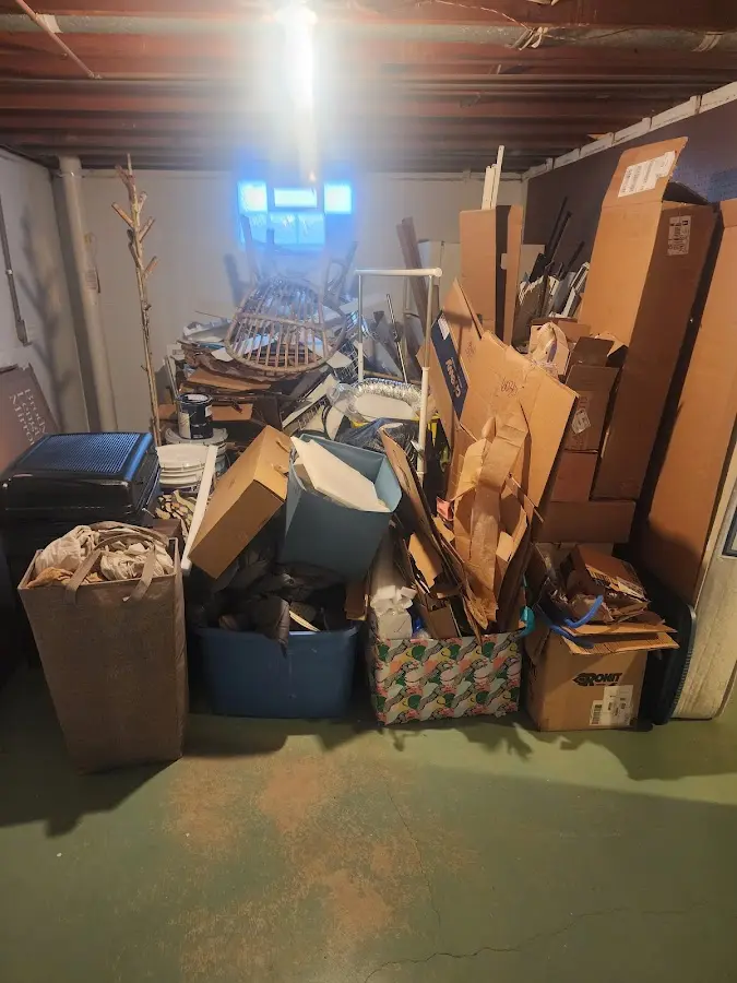 Roll-off dumpster container at job site for 20 Yard Dumpster Rental in Latimer